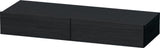 Duravit DuraStyle Schubkastenablage 1200 mm, 2 Schubkästen, Eiche Schwarz/Weiß Matt – Wandhängend