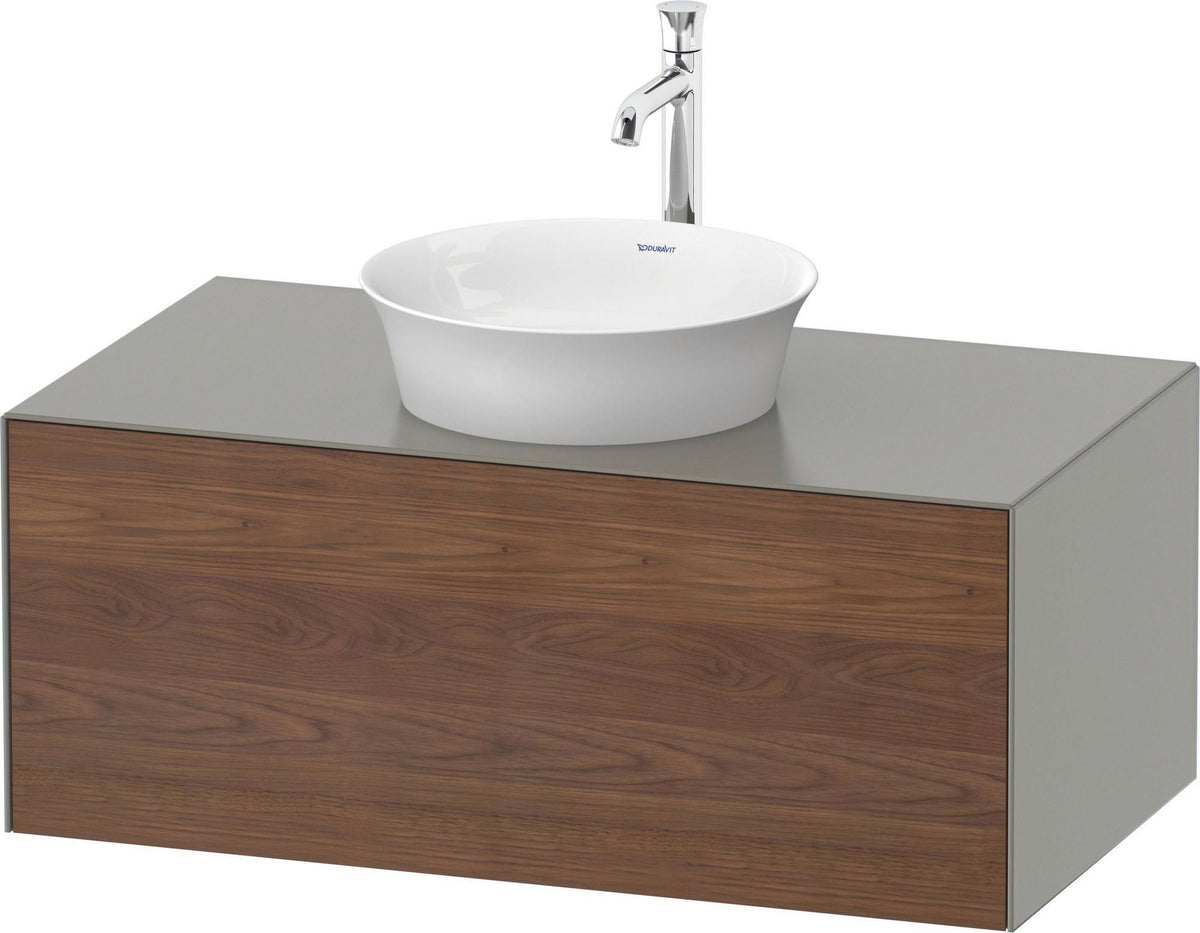 DURAVIT White Tulip Waschtischunterbau 1000 mm Taupe Seidenmatt mit LED & Tip-On