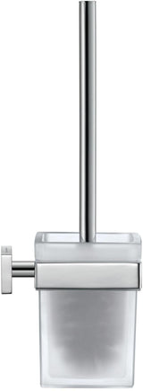 DURAVIT Karree Bürstengarnitur Chrom Wandhängend 95x95x350 mm – Weiß Matt Akzent