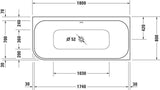 DURAVIT Whirlwanne Happy D.2Plus 1800x800mm Ecke rechts, Air-System, Graphit Supermatt
