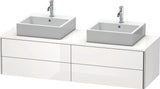 DURAVIT XSquare Waschtischunterbau 1600 mm wandhängend mit Schubkasten und Siphonausschnitt