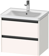 DURAVIT Ketho.2 Waschtischunterbau 634 mm betongrau matt mit 2 Schubkästen und Soft-Close