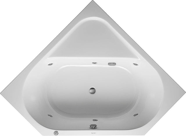 DURAVIT D-Code Eck-Whirlwanne 1400x1400 mm Acryl Weiß mit Jet Project und 2 Rückenschrägen