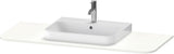 Duravit Konsole Happy D.2 1300 mm taupe supermatt – Beckenposition links