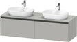 DURAVIT Ketho.2 Waschtischunterbau 1600 mm betongrau matt mit 2 Auszügen