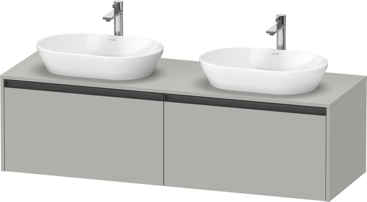 DURAVIT Ketho.2 Waschtischunterbau 1600 mm betongrau matt mit 2 Auszügen