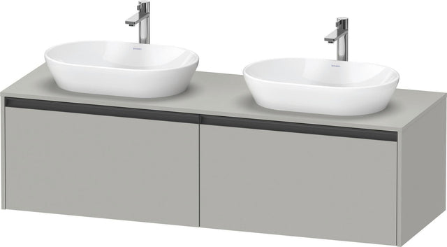 DURAVIT Ketho.2 Waschtischunterbau 1600 mm betongrau matt mit 2 Auszügen