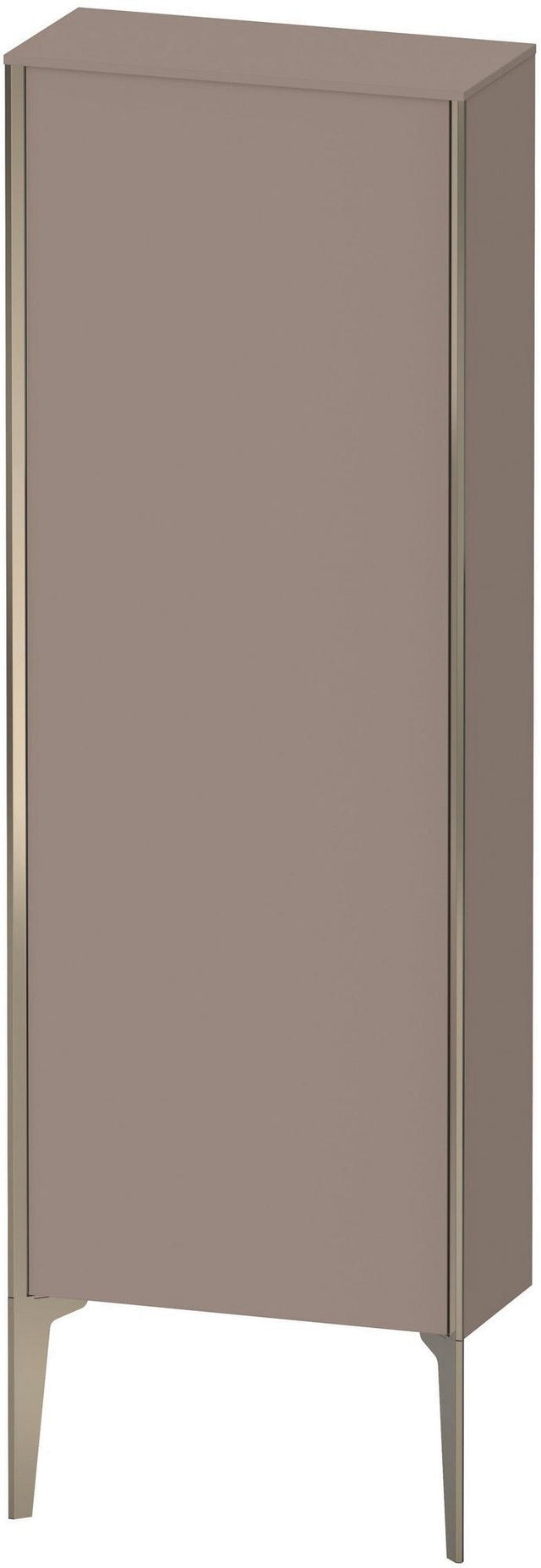 Duravit XViu Halbhochschrank 1330 mm, rechts, champagner matt/basalt matt, 1 Tür