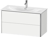 Duravit XSquare Waschtischunterbau 1010 mm mit 2 Schubkästen in Steingrau Matt – wandhängend