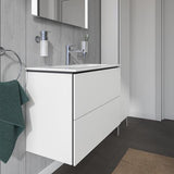 DURAVIT ME by Starck Möbelwaschtisch 830 mm Weiß Seidenmatt mit Überlauf und 1 Hahnloch