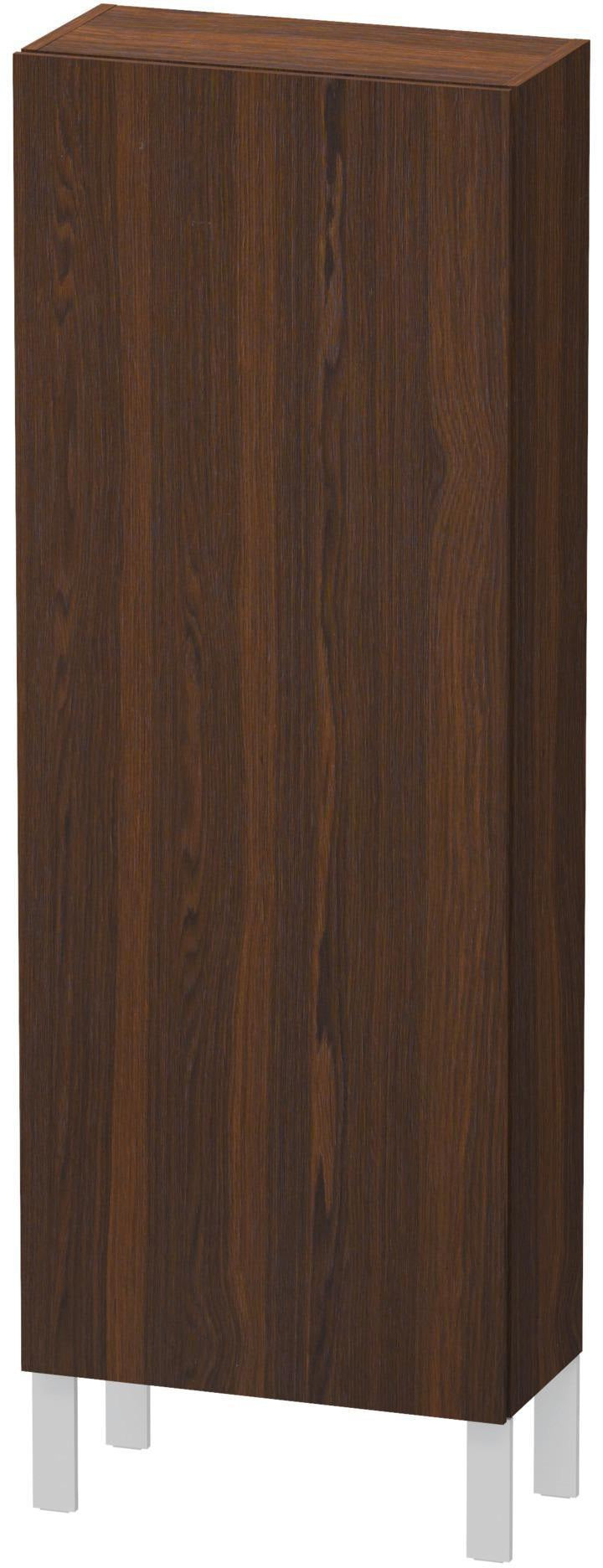 Duravit L-Cube Halbhochschrank 500 mm, 1 Tür links, betongrau matt, wandhängend, Soft-Close