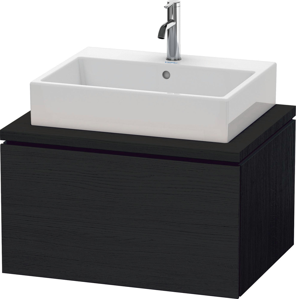 Duravit L-Cube Konsolenwaschtischunterbau 720 mm betongrau matt mit 1 Auszug und Tip-on-Technik