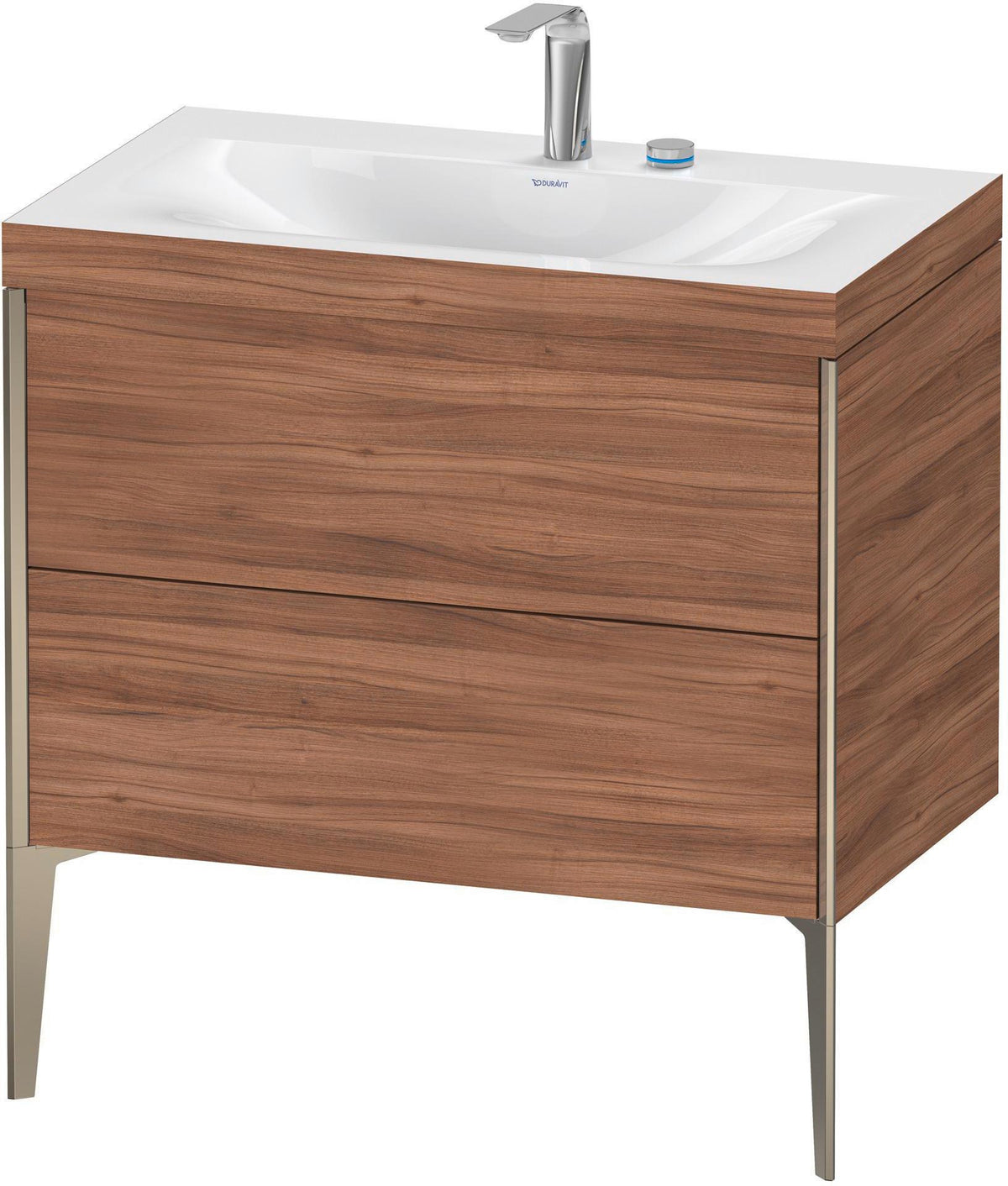 DURAVIT XViu c-bonded Waschtischset 800 mm bodenstehend mit 2 Auszügen und Tip-on Technik