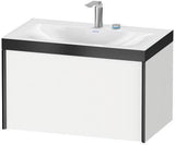 Duravit Möbelwaschtischset XViu 800x480mm mit Unterbau, Auszug und Hahnlochbank