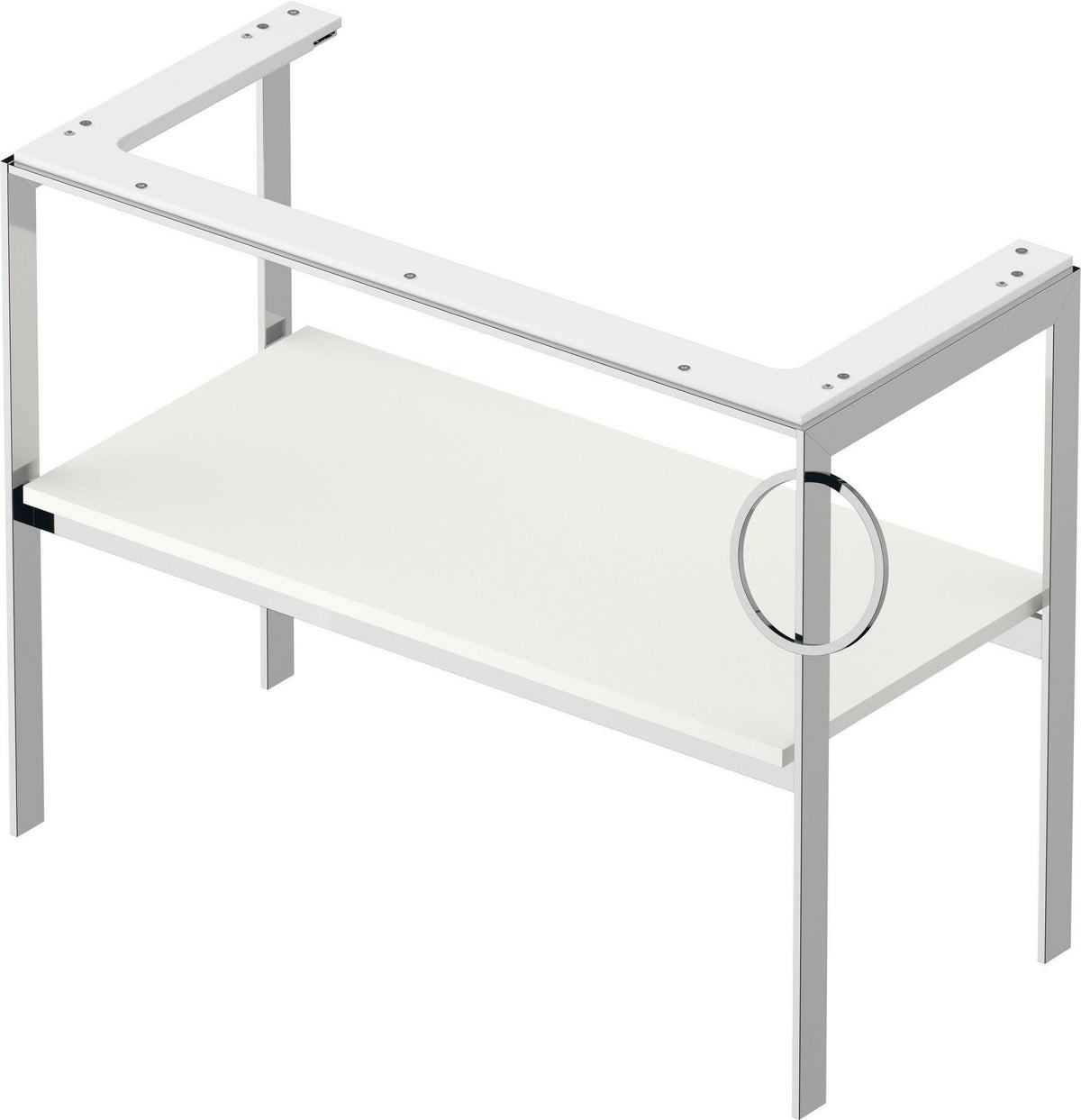 DURAVIT White Tulip Metallkonsole 984 mm von Philippe Starck – Höhenverstellbar, Weiß Seidenmatt