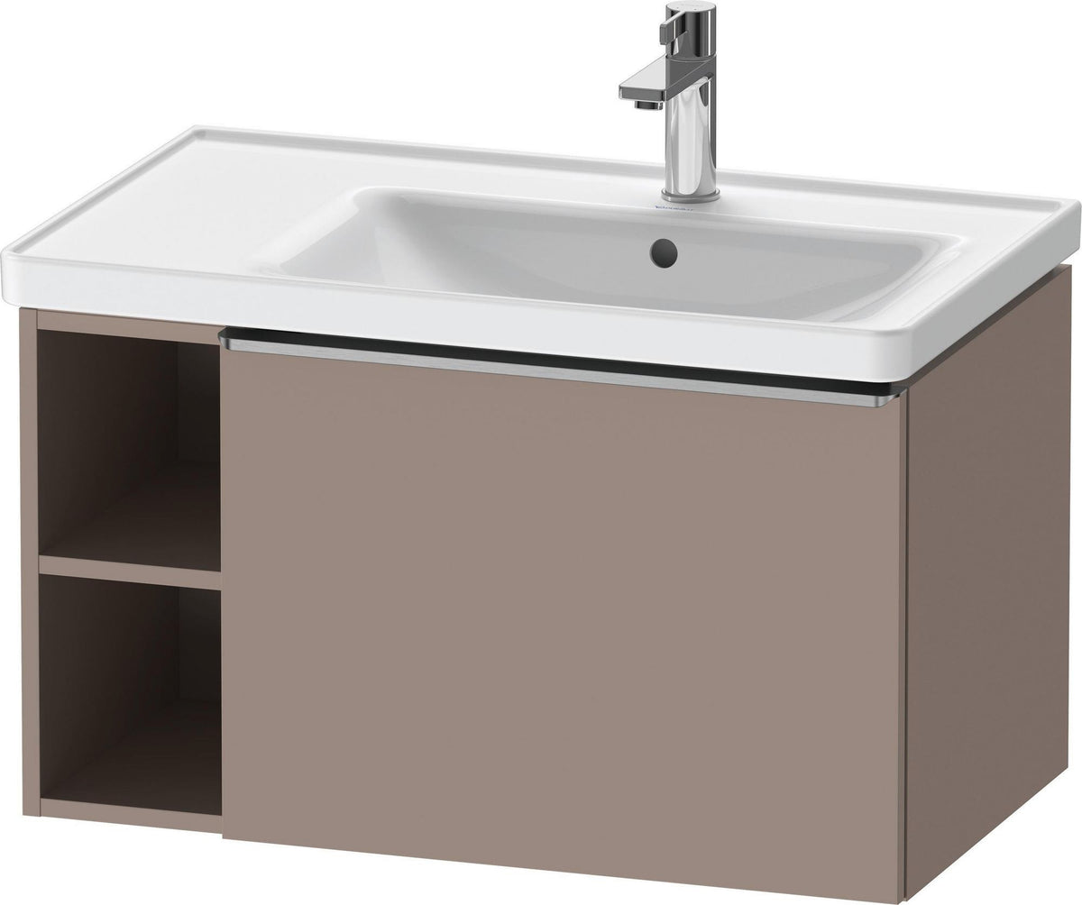 DURAVIT D-Neo Waschtischunterbau 784 mm wandhängend mit 1 Auszug und 2 offenen Fächern in Betongrau Matt