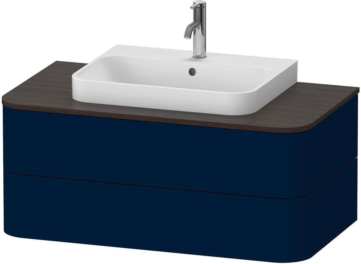 Duravit Happy D.2 Konsolenwaschtischunterbau 1000 mm taupe supermatt mit Tip-On-Technik und LED-Innenbeleuchtung
