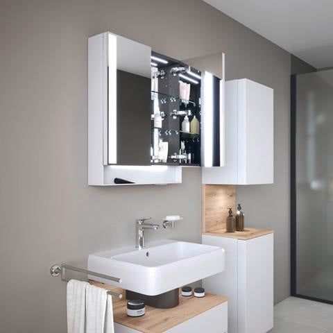 DURAVIT Qatego Waschtisch 600 mm mit Hahnlochbank und Überlauf in Weiß mit HygieneGlaze