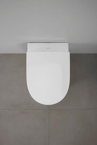 DURAVIT Univavo WC-Sitz D-Form tief 457 mm mit Absenkautomatik, abnehmbar, Edelstahl-Scharniere, Weiß