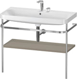 Duravit Happy D.2 c-shaped Waschtischset mit Metallkonsole, 975 mm, Taupe