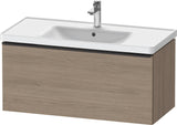 Duravit D-Neo Waschtischunterbau 984 mm Eiche Terra Matt mit 1 Auszug und Chromgriff