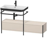 Duravit Waschtischset HAPPY D.2 PLUS 1400x490mm ein Hahnloch taupe supermatt
