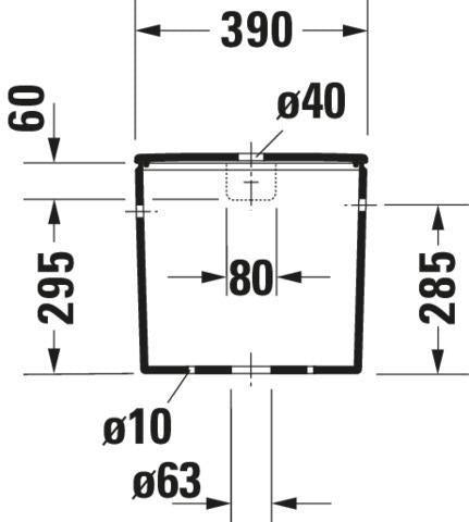 DURAVIT DuraStyle Spülkasten mit Dual Flush, Anschluss rechts/links, weiß