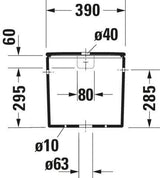 DURAVIT DuraStyle Spülkasten mit WonderGliss, Dual Flush, Anschluss rechts/links, weiß