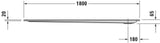 DURAVIT Starck Slimline Duschwanne 1700x750x60 mm Weiß Sanitäracryl Antislip