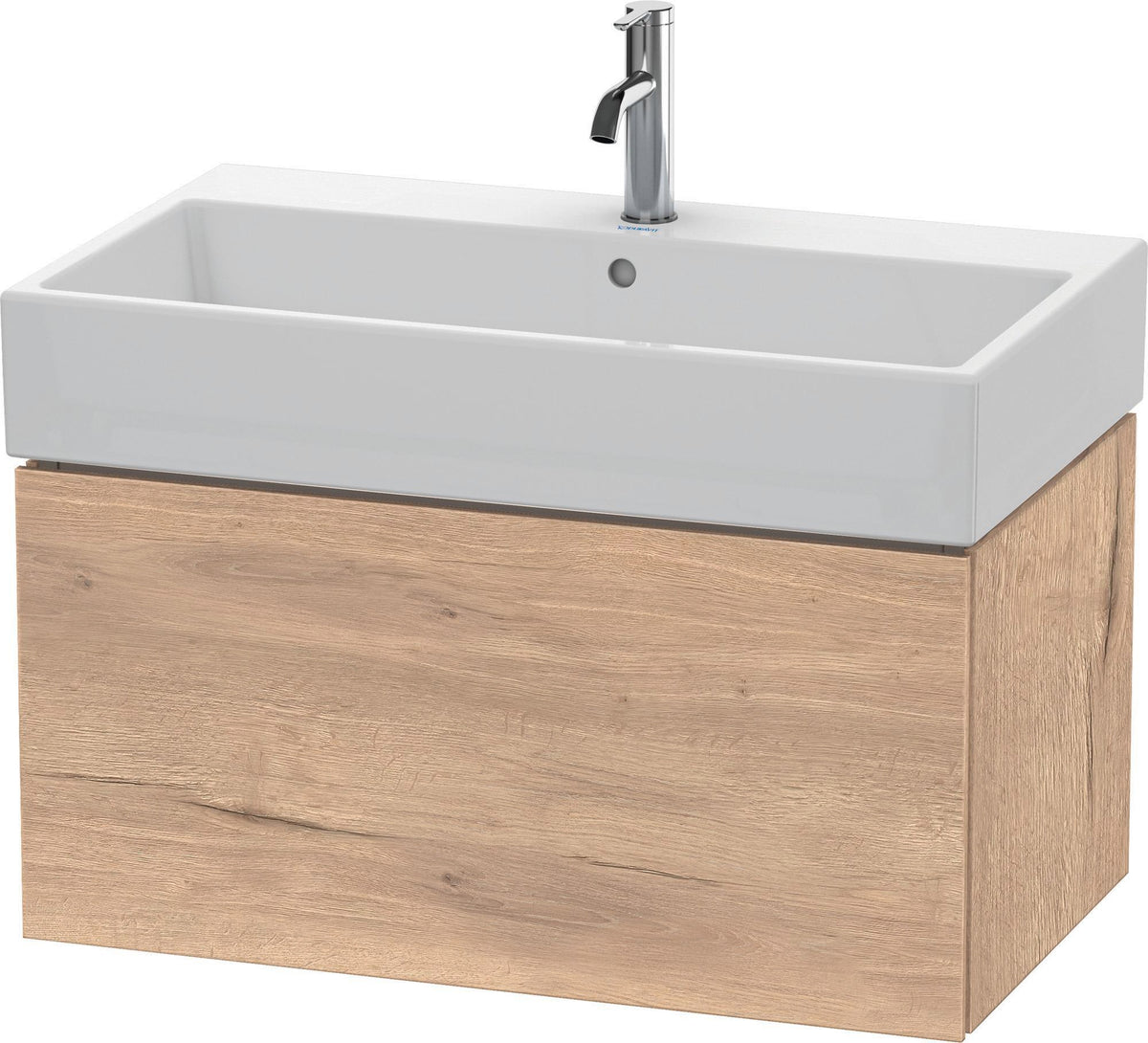 DURAVIT L-Cube Waschtischunterbau 784 mm, 1 Auszug, Weiß Matt, wandhängend, Tip-On