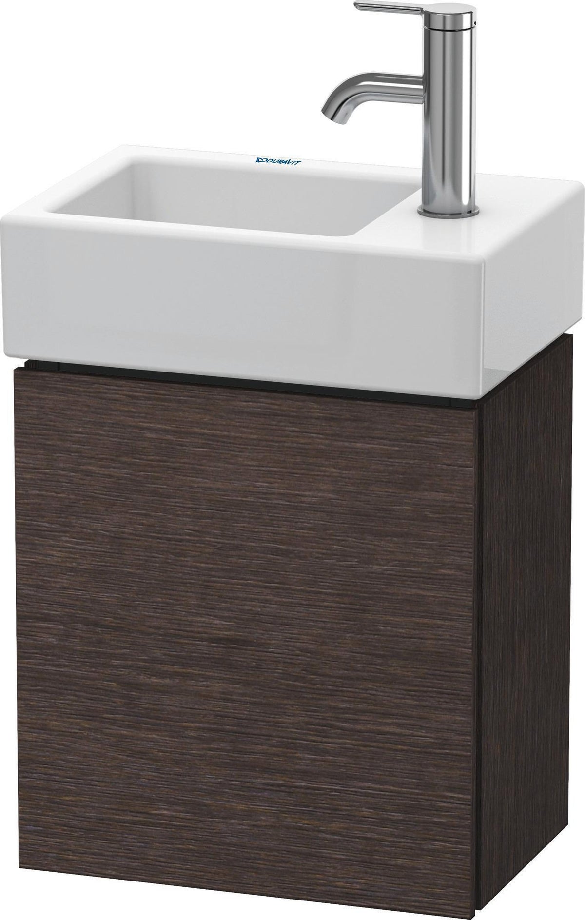 DURAVIT L-Cube Waschtischunterbau betongrau matt, 1 Tür, Anschlag links, wandhängend