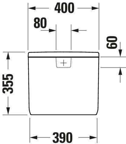 DURAVIT Qatego Spülkasten Weiß 3/5L Dual-Flush von Studio F. A. Porsche