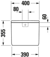 DURAVIT Qatego Spülkasten Weiß 3/5L Dual-Flush von Studio F. A. Porsche