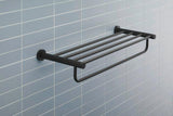 DURAVIT D-Code Handtuchablage 650 mm Chrom mit 4 Stangen & Handtuchhalter