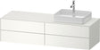 DURAVIT White Tulip Konsolenwaschtischunterbau 1600 mm von Philippe Starck – 4 Schubkästen, Weiß Seidenmatt