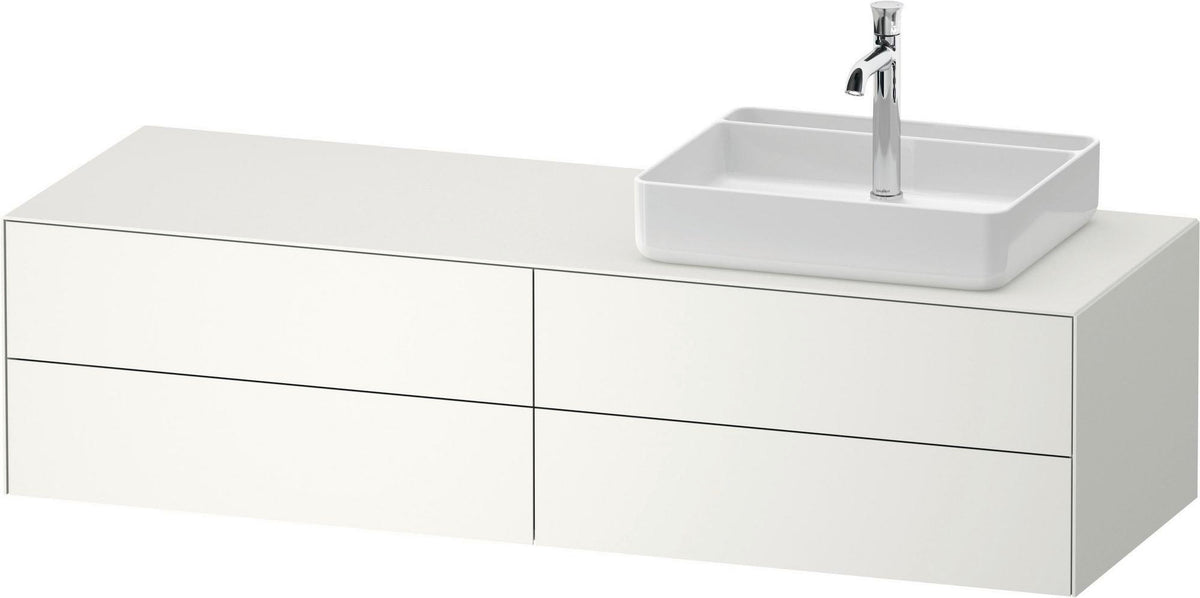 DURAVIT White Tulip Konsolenwaschtischunterbau 1600 mm von Philippe Starck – 4 Schubkästen, Weiß Seidenmatt