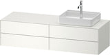 DURAVIT White Tulip Konsolenwaschtischunterbau 1600 mm von Philippe Starck – 4 Schubkästen, Weiß Seidenmatt