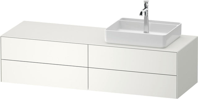 DURAVIT White Tulip Konsolenwaschtischunterbau 1600 mm von Philippe Starck – 4 Schubkästen, Weiß Seidenmatt
