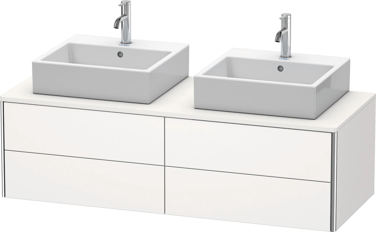 DURAVIT XSquare Waschtischunterbau 1400 mm, 4 Schubkästen, wandhängend, Betongrau Matt