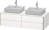 DURAVIT XSquare Waschtischunterbau 1400 mm, 4 Schubkästen, wandhängend, Betongrau Matt