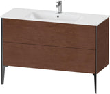 DURAVIT XViu Waschtischunterbau bodenstehend 1210 mm, 2 Auszüge, champagner matt/weiß matt