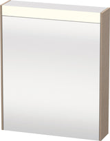 DURAVIT Brioso Spiegelschrank 620 mm graphit matt – 1 Tür links, LED-Beleuchtung, Steckdose