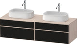 DURAVIT Zencha Konsolen-Waschtischunterbau 1600 mm Eiche Anthrazit mit 2 Auszügen