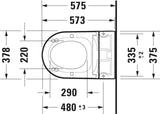 DURAVIT SensoWash Starck f Kompakt-Dusch-WC mit Sitzheizung, Warmluftfön und HygieneGlaze