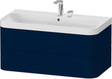 DURAVIT Happy D.2 c-shaped Waschtischset 975 mm wandhängend mit Tip-on und Soft-Close