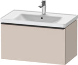 Duravit D-Neo Waschtischunterbau 784 mm Eiche Schwarz Matt mit 1 Auszug und Bronze-Griff