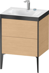 DURAVIT XViu c-bonded Set 480x600x610 mm – 2 Auszüge, champagner matt/Eiche Natur