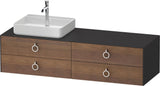 DURAVIT White Tulip Konsolenwaschtischunterbau 1600 mm, 4 Schubkästen, Weiß Seidenmatt, Philippe Starck