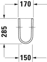 DURAVIT Halbsäule Starck 3 aus Keramik mit WonderGliss, 315 x 170 x 320 mm, Weiß
