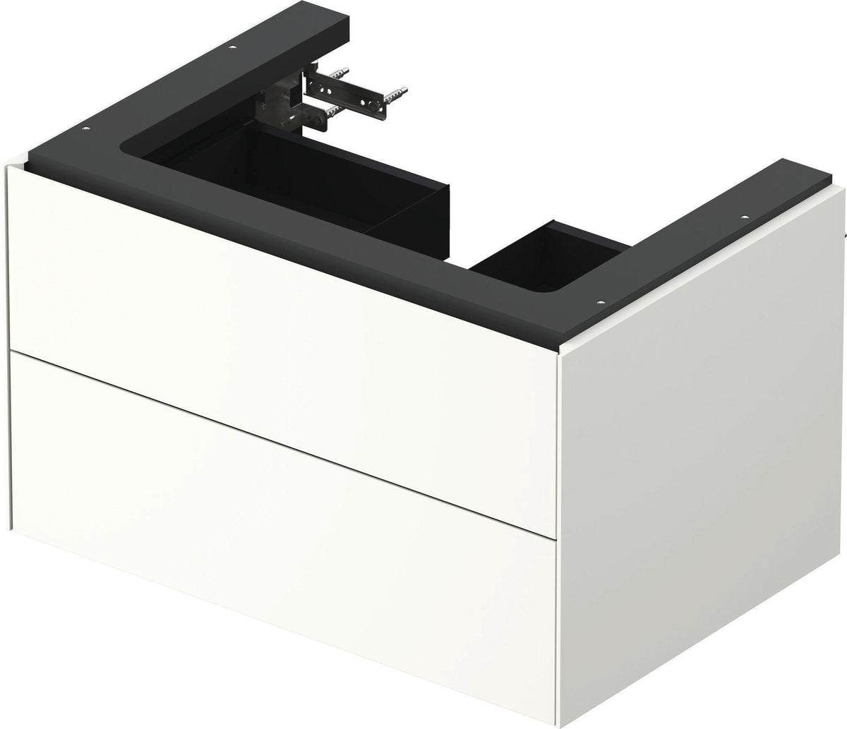 DURAVIT White Tulip Waschtischunterbau 684 mm, 2 Schubkästen, weiß seidenmatt, LED